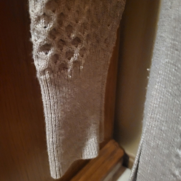 Athleta Honeycomb Taupe Crewneck Wool Blend Tunic Sweater Size XL - Picture 6 of 8
